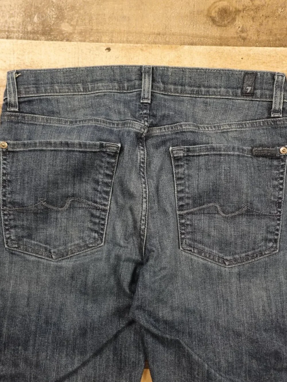 7‎ For All Mankind Slimmy Jeans Men’s 31 Dark Wash Straight Stretch Denim